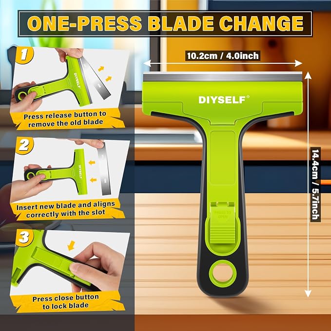 DIYSELF Razor Blade Scraper, 4 Inch Razor Blade Tool - Image 6