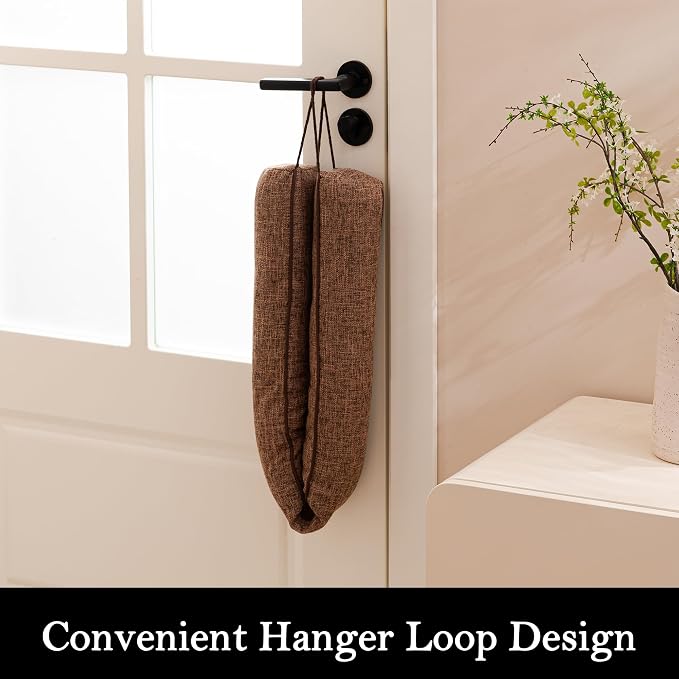 Sunolga Linen Door Draft Stopper, Removable Washable Cover, Blocks Hot and Cold - Image 6