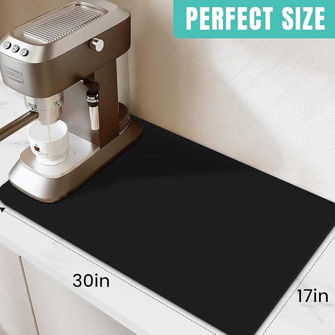 Coffee Mat Super Absorbent Dish Drying Mat Coffee Bar Mat 17"x 30" - Image 2