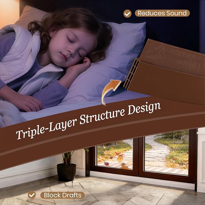 4 Pack Door Draft Stopper, Door Sweep - Image 5