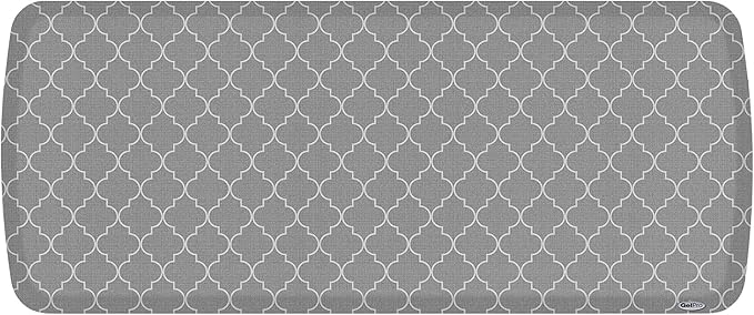 GelPro Elite Premier Gel Anti-Fatigue Kitchen Comfort Floor Mat, 20x48”, Trellis Classic Grey