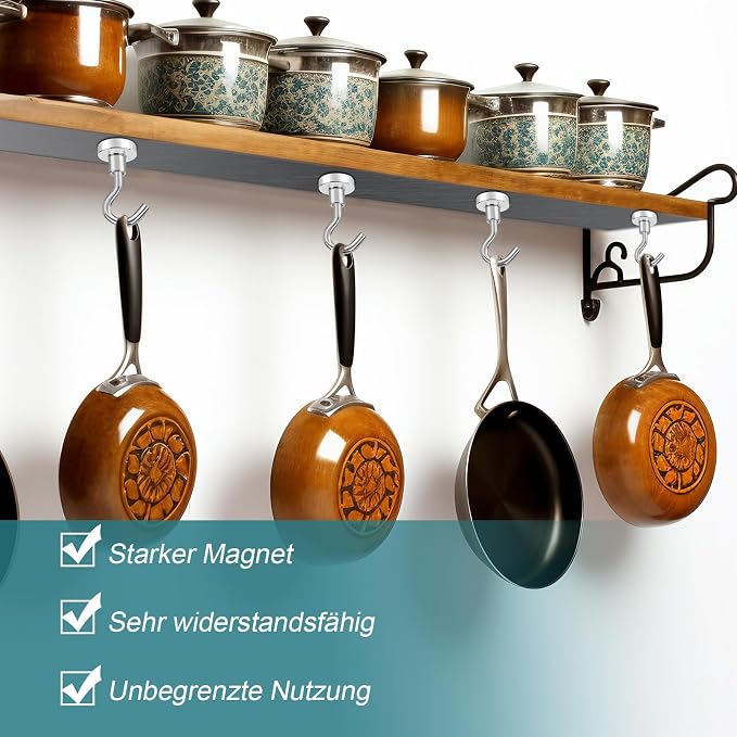 MAGXCENE 50 Pcs Magnetic Hooks Heavy Duty, 3 Different Size Strong Rare Earth - Image 5