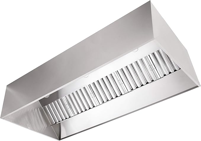 Professional Exhaust System with Stainless Steel Hood, Rooftop Fan & Curb (5' Wall Exhaust Hood)