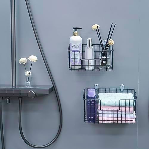 JUNCHU CHERRY Wire Storage Basket 2 Packs, Wall Mounted Kitchen Bathroom - Image 6