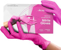 FifthPulse Fuchsia Hot Pink Nitrile Disposable Gloves -3 Mil Medical Exam by FifthPulse