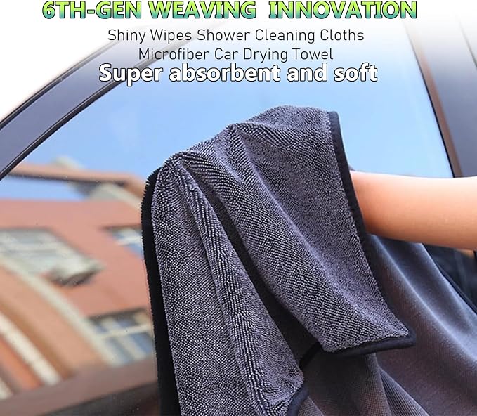 Shiny Cleaning Cloths, Shower Doors Drying Towels, 16 * 24in Streak Free Glass - Image 3