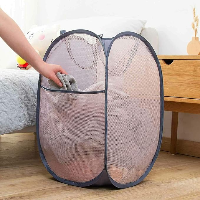 Mesh Pop up Laundry Hamper, Collapsible - Image 6