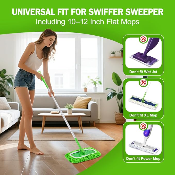 8 Pack Reusable Mop Pads Compatible - Image 2
