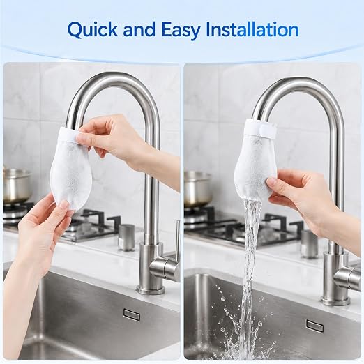 50 Pack High Density Faucet Filter, Splash Proof Cotton Pouch Kit, Tap Cartridge - Image 3