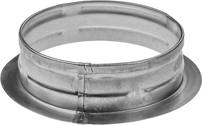 Repa Market 4'' Inch Metal Duct Connector Flange - Air Tight Vent Duct Collar - for Connecting Exhaust, Intake Flex and Straight Ducting - Heating, Cooling Universal HVAC Adapter - Home, Commercial