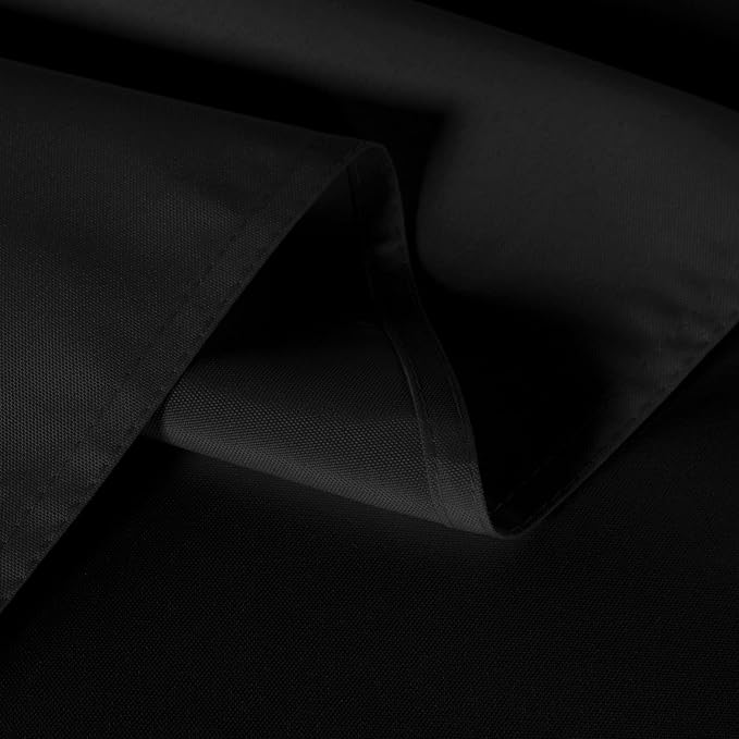 sancua 2 Pack Black Tablecloth 60 x 84 Inch, Rectangle 4 Feet Table Cloth - Stain and Wrinkle Resistant Washable Polyester Table Cover for Dining Tables, Buffet Parties and Camping