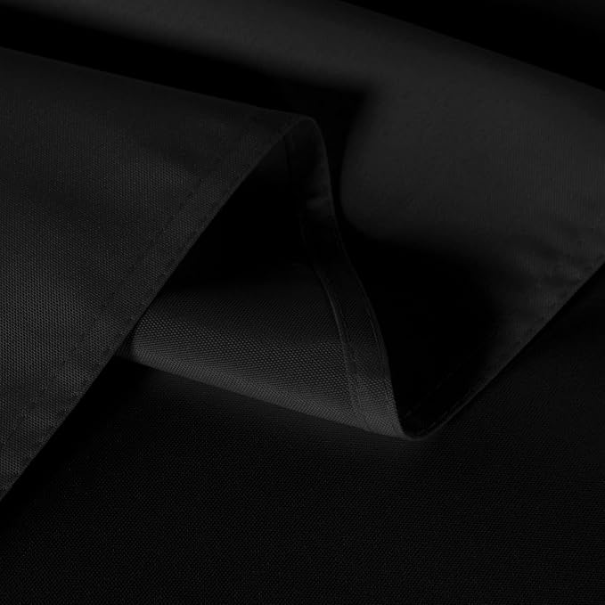 sancua 6 Pack Black Tablecloth 60 x 102 Inch, Rectangle Table Cloth for 6 Feet Tables - Stain and Wrinkle Resistant Washable Polyester Table Cover for Dining Tables, Buffet Parties and Camping