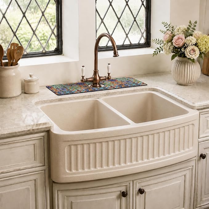 Mexican Ceramic Tile Kitchen Sink Splash Guard Faucet Mat, Faucet Non-slip - Image 7
