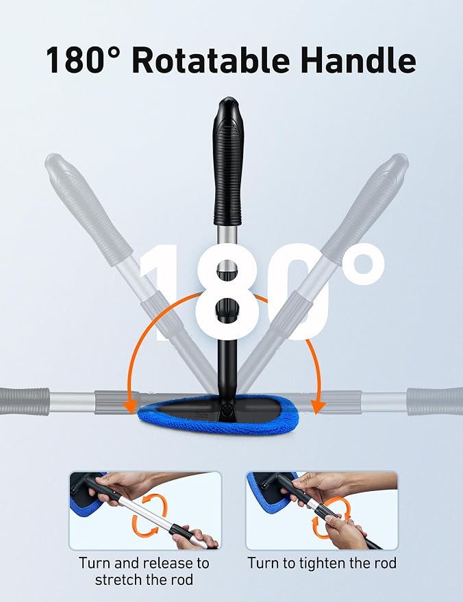 AstroAI 26" Super-Long Windshield Cleaner Tool & Car Interior Detailing Kit | - Image 5