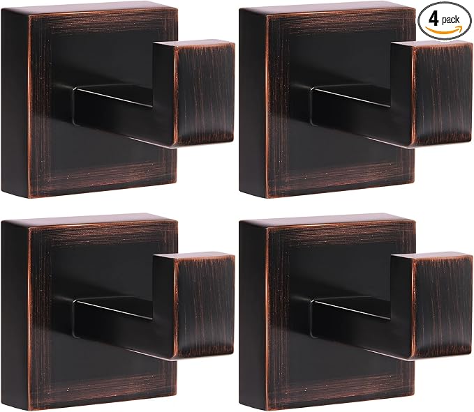 IBosins 4-Pack Towel Hooks Hand Towel Holder Robe Hanger Red Antique Bronze | by IBosins