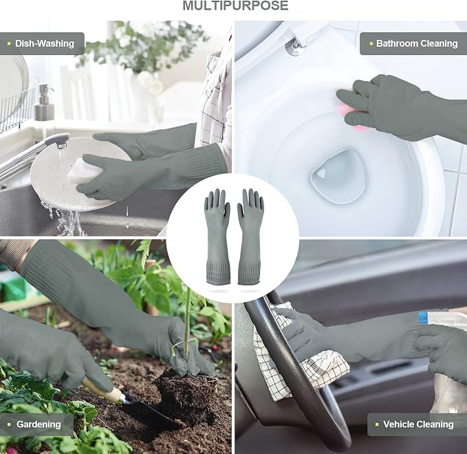 DABOGOSA MAMISON Reusable Household Dishwashing Cleaning Rubber Gloves - Image 4