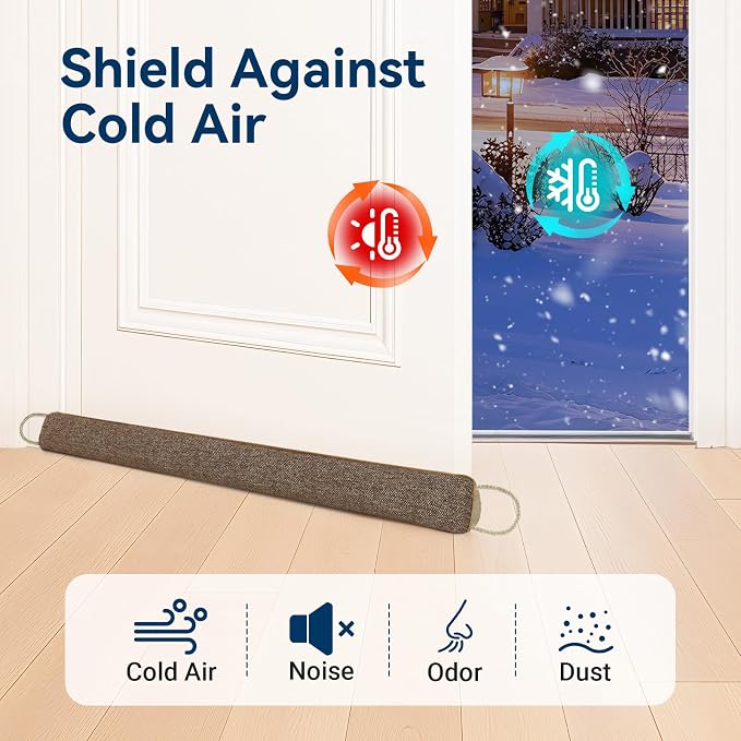 Door Draft Stopper, Heavy Duty Under Door Draft Blocker, Gap Filler, Door Bottom - Image 2
