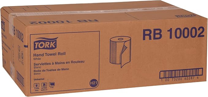 Tork Paper Hand Towel Roll White H21, 100% Recycled Fiber, 6 Rolls x 1000 ft - Image 7