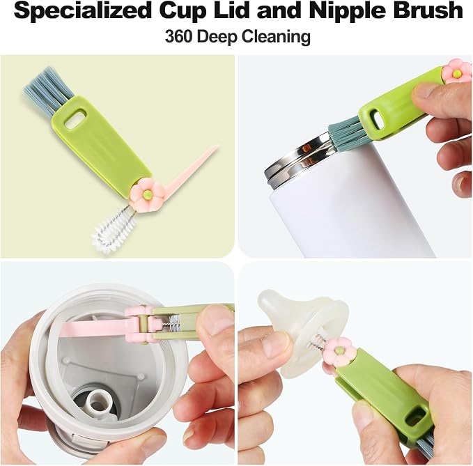 4 Pack Bottle Brush, Long Scrub Cleaning Brushes - Image 4