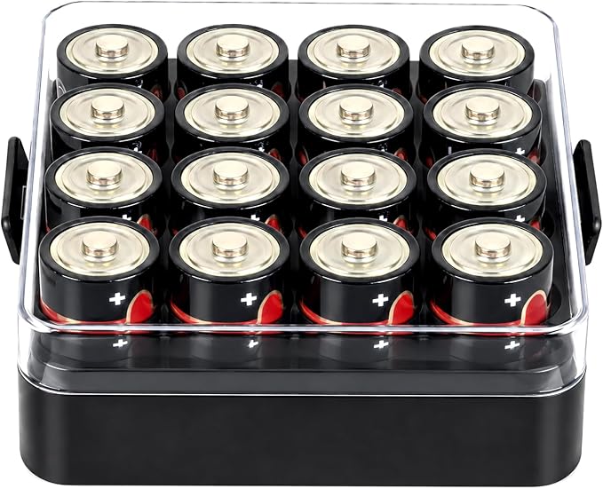 ALCYON Battery Organizer Storage Case, Battery Vault Box Container by ALCYON