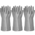 Rubber Dishwashing Gloves, Non-Slip Kitchen, 3 Pairs | Korean natural latex by QualityKitchenandHome