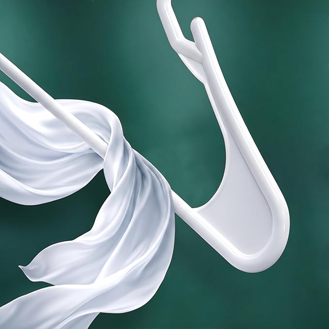 Utopia Home Plastic Hangers 50 Pack – Space Saving Clothes Hanger White | - Image 7
