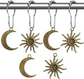 Sun Moon Celestial Shower Curtain Hooks Rings by Aimoye