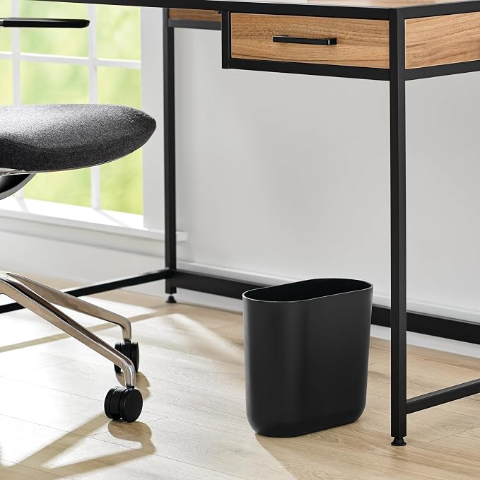 iDesign Small Slim Plastic Bathroom Trash Can - Image 5