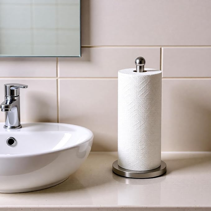 DAWNER Paper Towel Holder Countertop, Freestanding Kitchen Paper Holder Stand - Image 5