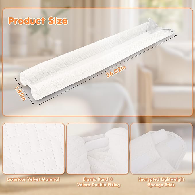 Premium Velvet Under Door Draft Stopper, Door Draft Stoppers - Image 6