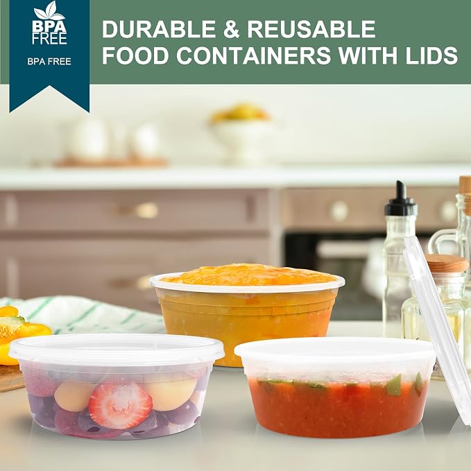 vivigu Deli Containers with Lids 8 oz - Image 4