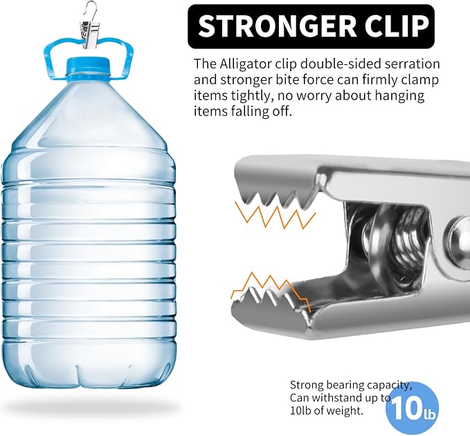 Curtain Clips Hooks, 100 Pack Stainless Iron Drapery Hooks Clips - Image 5