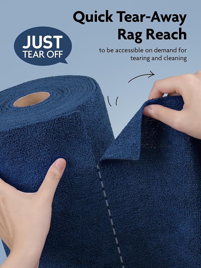 Fantasticlean Microfiber Cleaning Cloth Roll-75 Sheets, Tear-away Microfiber - Image 2