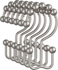 Amazer Shower Curtain Rings, Rust-Resistant Metal Double Shower Hooks by Amazer