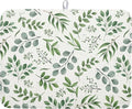 Kawani Sage Green Dish Drying Mat 18x24 In Absorbent Reversible Eucalyptus by Kawani