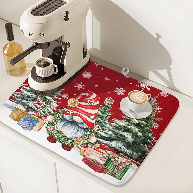 Kawani Christmas Gnome Dish Drying Mats - Image 7