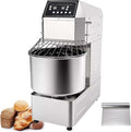 INTSUPERMAI Commercial Dough Mixer Machine 30QT Stand Flour Mixing Machine Electric Food Stand Mixer with Double Action Double Speed Spiral Mixing Time Setting 110V 30L Capacity