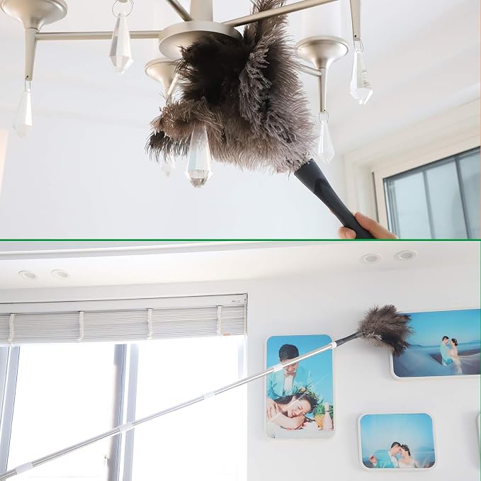Midoneat Gray Ostrich Feather Duster - Image 6