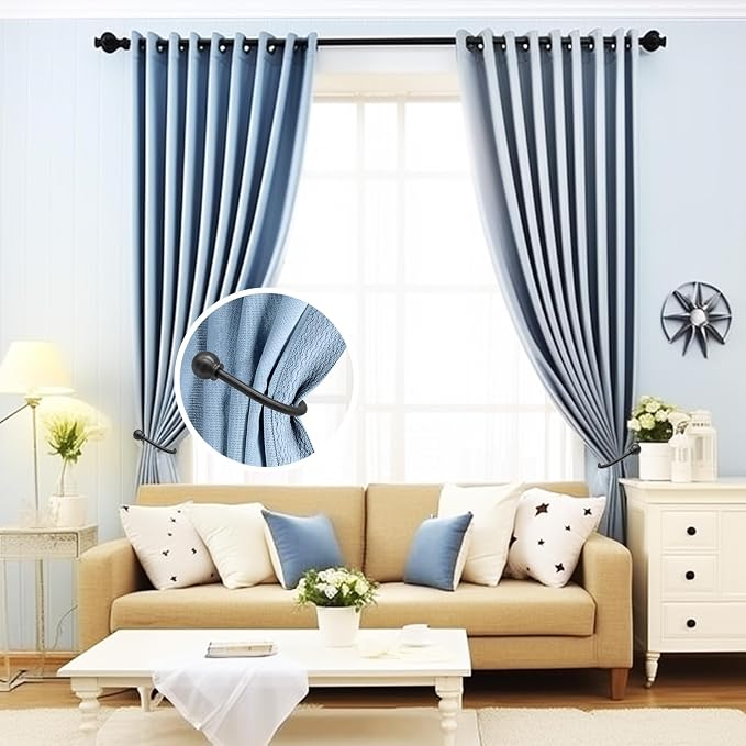 ARNORX Curtain Holdbacks, Decorative French Ball End, Curtain Drapery Holdbacks - Image 2