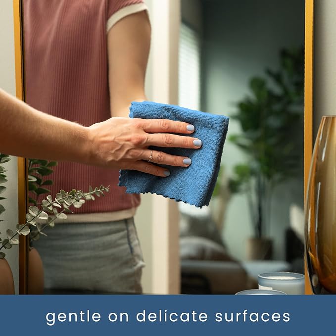 S&T INC. Microfiber Cleaning Cloth, 50 Pack, 11.8" x 11.8", Edgeless Cleaning - Image 4