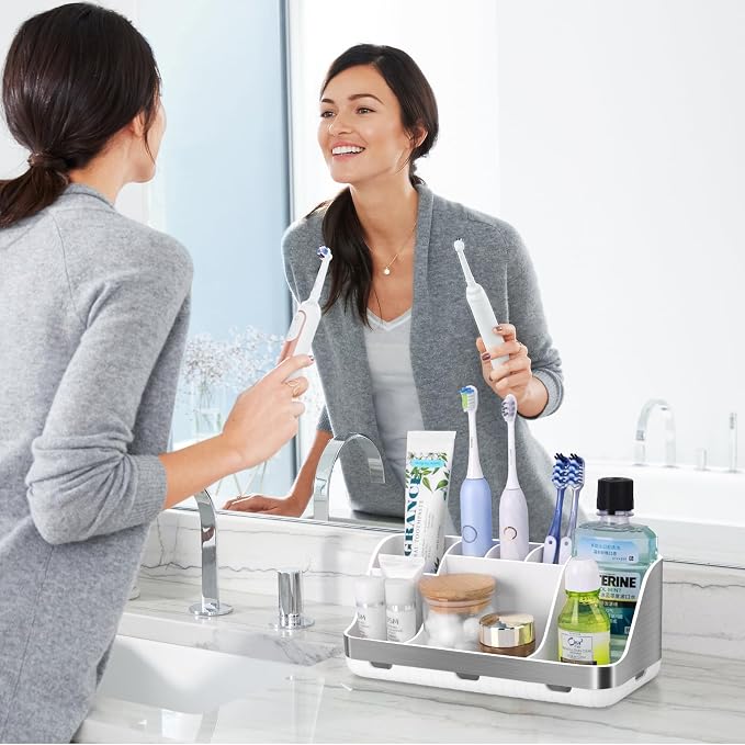 GFWARE Toothbrush Holders for Bathrooms Countertop Organizer - Image 2