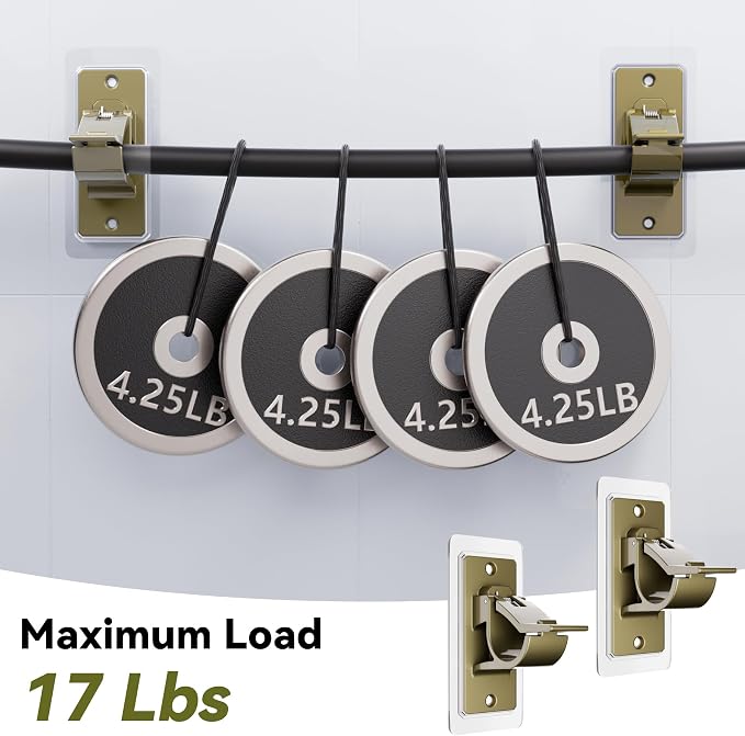 4 Pack Adhesive Curtain Rod Holders No Drilling | Renter Friendly Curtain Rod - Image 3