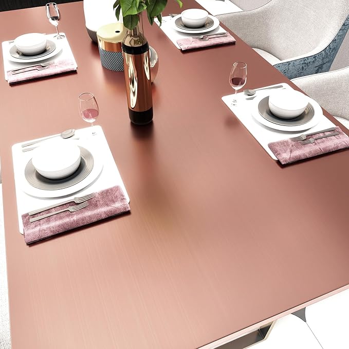 Rose Gold Contact Paper Peel and Stick Countertop Contact Paper Self-Adhesive Waterproof DIY Decor Wallpaper for Kitchen Backsplash Fridge and Cabinets A Set of 23.6"x240"