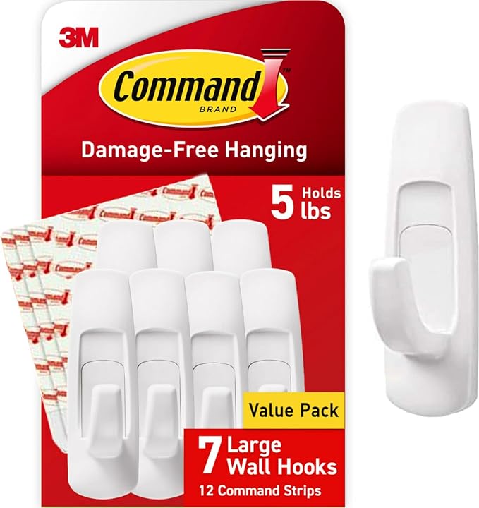 Command Large Utility Hooks, Organize Damage-Free | Damage-Free Hanging Wall by Unknown