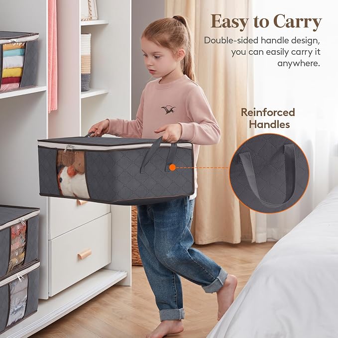 Lifewit 4 Pack 35L Clothes Storage Bins - Image 4