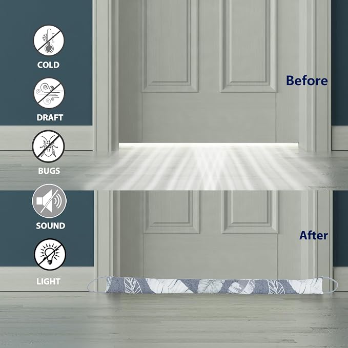 2 Pack 36 Inch 2.8 Inch Wide Slim Under Door Blocker Door Draft Stopper - Image 3