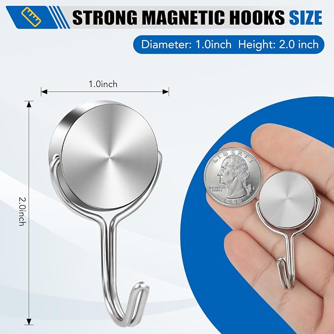 LOVIMAG Magnetic Hooks for Cruise Cabins 60Lbs 21 Pack - Image 3