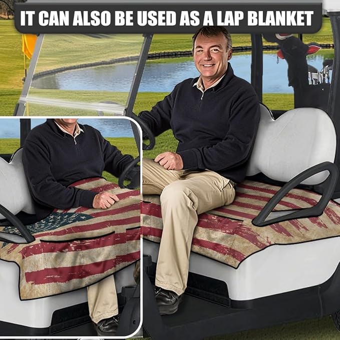 Golf Cart Seat Cover Cushion Made from Soft Microfiber Fabric, Designed to Absorb Sweat and Protect Seats During Outdoor Use