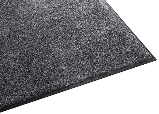 Guardian Platinum Series Indoor Wiper Floor Mat, Rubber with Nylon Carpet, 6'x9', Grey