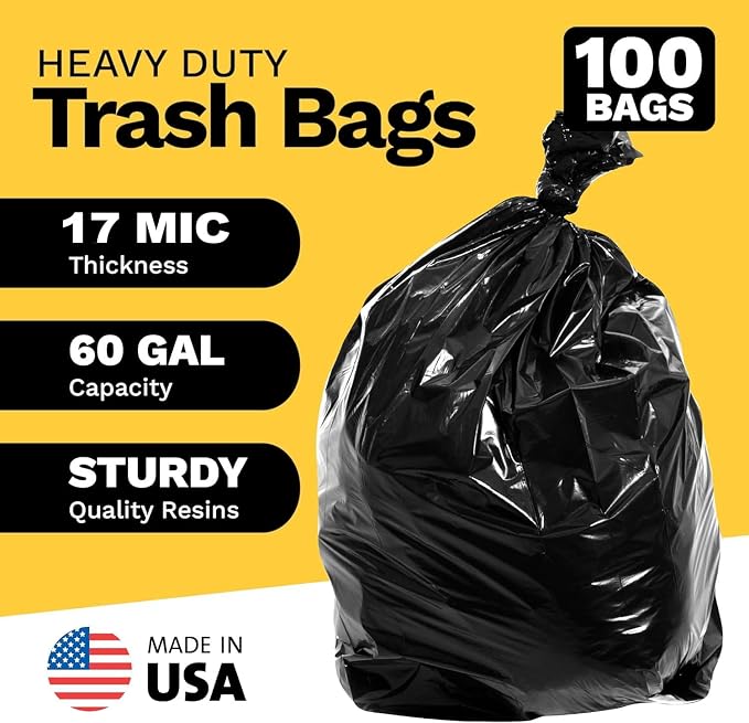 ToughBag 55-60 Gallon Trash Bags – 40’ x 54’ Extra Large Garbage Bags Medium - Image 3